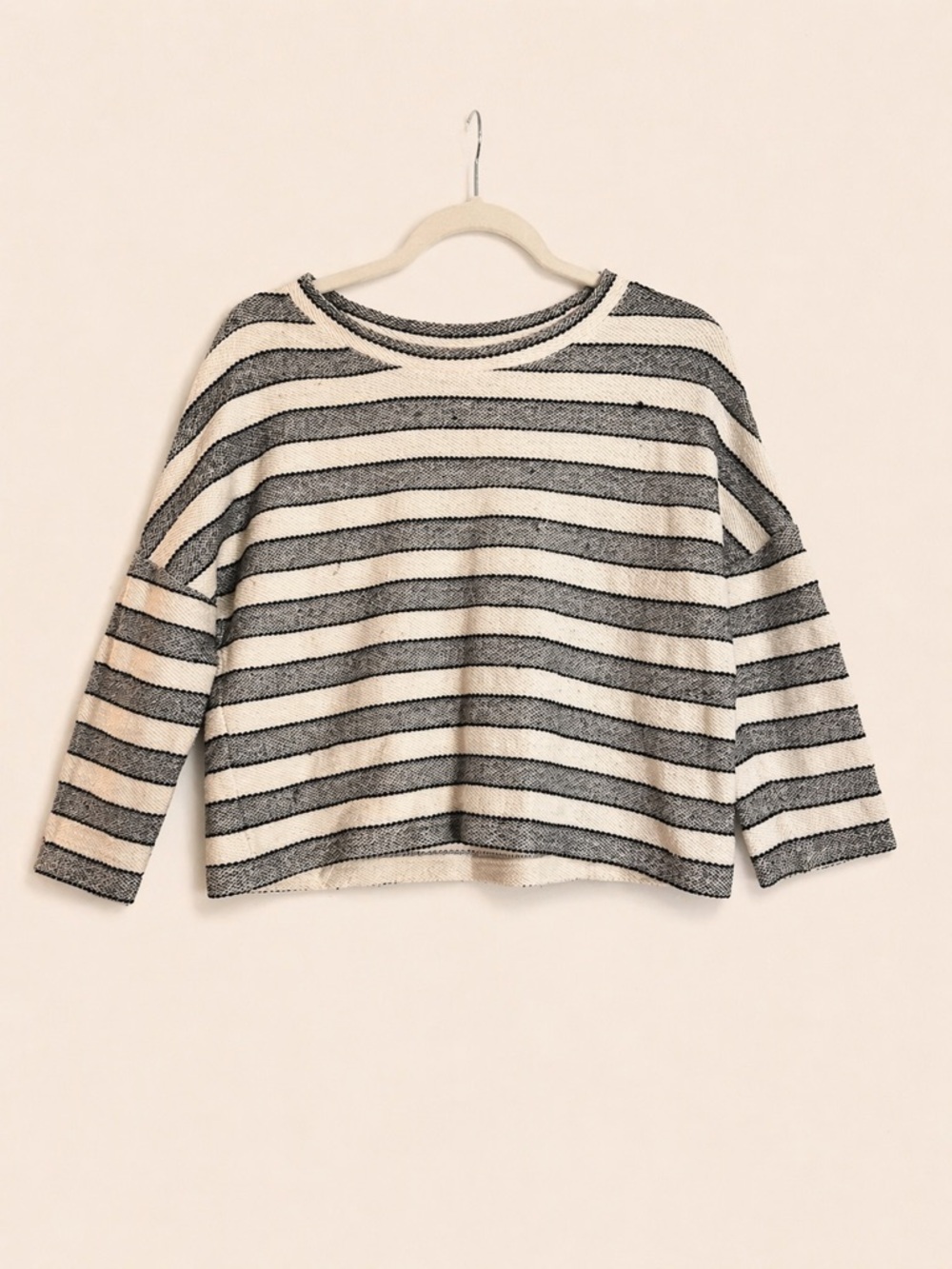 LOFT Striped Cropped Sweater Size S